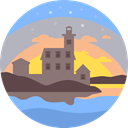 scenery, nature, Lighthouse, landscape Silver icon