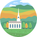 nature, landscape, church, scenery CadetBlue icon