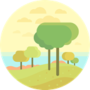 nature, landscape, trees, scenery LemonChiffon icon