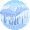 nature, winter, landscape, Forest, scenery LightBlue icon