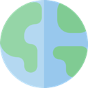 Maps And Location, worldwide, Maps And Flags, Planet Earth, Earth Globe, global, Geography SkyBlue icon
