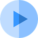 Multimedia Option, music player, ui, Play button, video player, movie, Multimedia, Arrows, interface LightSkyBlue icon