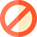 cancel, Disabled, forbidden, shapes, symbol, prohibition, Signaling Tomato icon