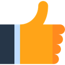 Like, thumb up, Hands, Gestures, Finger, Hands And Gestures Orange icon