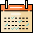 Calendar, time, date, Schedule, interface, Administration, Organization, Calendars, Time And Date Bisque icon
