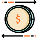 Business, Money, commerce, Coins, Business And Finance, Commerce And Shopping, Dollar, Currency, exchange, finances Black icon