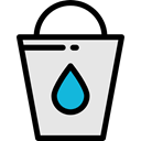 Bucket, water, Refreshment, Food And Restaurant Gainsboro icon