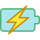 Energy, Battery, charge, power, Bolt, charging, technology, electronics PaleTurquoise icon