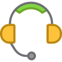 Headphones, Headset, electronics, earphones, Communications, Microphone, customer service, technology, Videocall Black icon