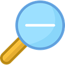 search, magnifying glass, zoom, Zoom out, Tools And Utensils, detective, ui, Loupe LightSkyBlue icon