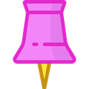 Attachment, ui, push pin, Tools And Utensils, School Material, Office Material Violet icon