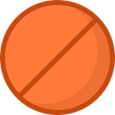 cancel, forbidden, shapes, symbol, prohibition, signs Coral icon