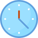 Clock, time, watch, tool, square, Tools And Utensils, Time And Date LightSkyBlue icon
