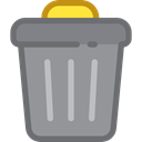 Trash, interface, Basket, Bin, Garbage, Can, ui, Tools And Utensils LightSlateGray icon