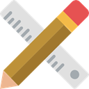 pencil, Drawing, ruler, Construction, Home Repair, Improvement, Construction And Tools Gainsboro icon