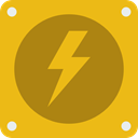 electrical, technology, thunder, electronics, lightning, electricity, Flash, Bolt Goldenrod icon