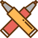 pencil, Pen, writing, Tools And Utensils, School Material, Office Material, Edit Tools SaddleBrown icon