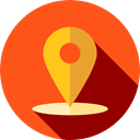 pin, placeholder, signs, map pointer, Maps And Flags, Map Location, Map Point, Maps And Location OrangeRed icon