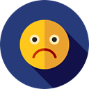 unhappy, sad, emoticons, Emoji, feelings, Smileys DarkSlateBlue icon