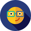 nerd, emoticons, Emoji, Smileys DarkSlateBlue icon
