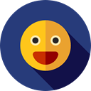 Face, Emoticon, smiling, Gestures, Smileys, happy, smiley, people, smile DarkSlateBlue icon