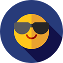 feelings, Smileys, cool, emoticons, Emoji DarkSlateBlue icon