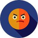 Angry, emoticons, Emoji, feelings, Smileys DarkSlateBlue icon