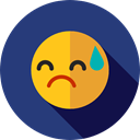 sad, emoticons, Emoji, feelings, Smileys DarkSlateBlue icon