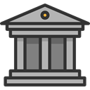 buildings, museum, urban, Monuments, Business, Bank, temple, Architectonic DarkSlateGray icon