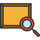 Loupe, Tools And Utensils, Art And Design, search, magnifying glass, zoom, detective, Painting Goldenrod icon