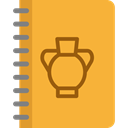 Notebook, writing, School Material, Office Material, Art And Design Goldenrod icon