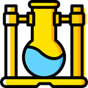 flask, chemical, laboratory, Flasks, education, Chemistry Gold icon