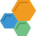 medical, education, Cells, Biology, Hexagon, Healthcare And Medical Goldenrod icon