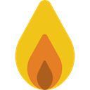 Element, Flame, nature, Burning, danger, fire, education Gold icon
