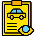 Car, repair, transportation, diagnostic, garage, Car Repair, notepad Gold icon