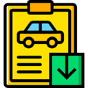 garage, Car Repair, diagnostic, notepad, Car, repair, transportation Gold icon