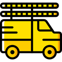 transportation, truck, transport, vehicle, Delivery, Automobile, Cargo Truck Gold icon