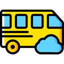 vehicle, Bus, Automobile, Public transport, transportation, transport Black icon
