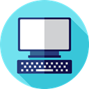 Tv, Computer, monitor, screen, television, pc, technology SkyBlue icon
