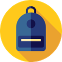Backpack, luggage, baggage, Bags, travel Gold icon