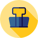 miscellaneous, Attachment, Paperclip, Clip, Clips, Tools And Utensils, School Material, Office Material Khaki icon