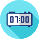 Clock, time, timer, alarm clock, Tools And Utensils, Time And Date SkyBlue icon
