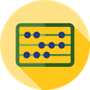 mathematics, calculator, Business, education, Calculating, Abacus, mathematical, maths, Tools And Utensils Gold icon