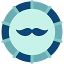 Masculine, male, Beauty, moustache, Costume PaleTurquoise icon