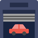 Car, transportation, vehicle, Parking, Business, garage DarkSlateBlue icon