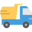 transport, vehicle, Automobile, dump truck, transportation, truck CornflowerBlue icon