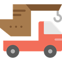 garage, Trucks, Cranes, transportation, truck, transport, mechanic, Crane Coral icon