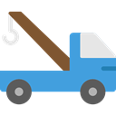 transportation, truck, Trucks, Cranes, transport, mechanic, Crane, garage CornflowerBlue icon