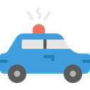 security, Car, transportation, transport, vehicle, emergency, Automobile, Police Car CornflowerBlue icon