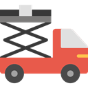 transportation, transport, trucking, lifter, Weightlifter, Cargo Truck Tomato icon